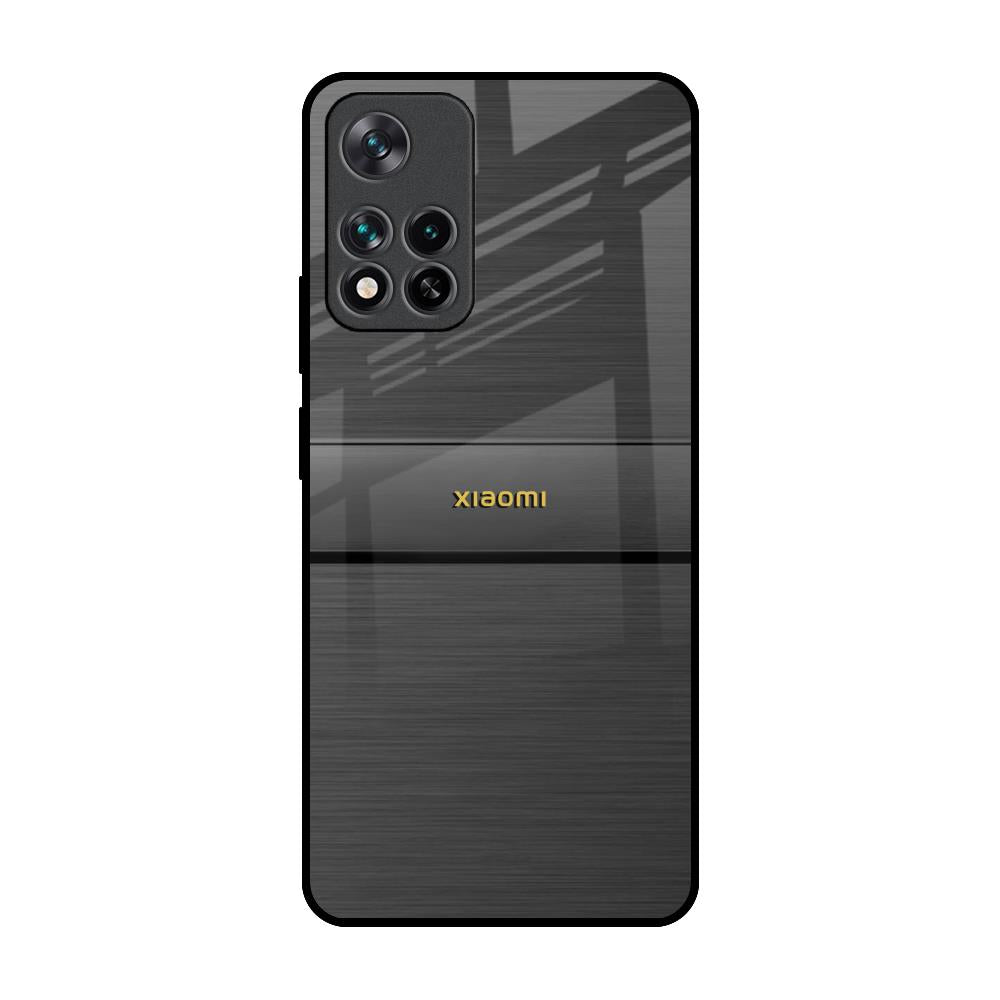 Grey Metallic Glass Mi 11i Glass Back Cover Online