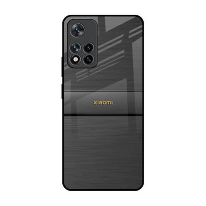 Grey Metallic Glass Mi 11i Glass Back Cover Online