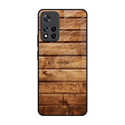 Wooden Planks Mi 11i Glass Back Cover Online