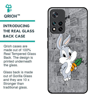 Cute Baby Bunny Glass Case for Mi 11i