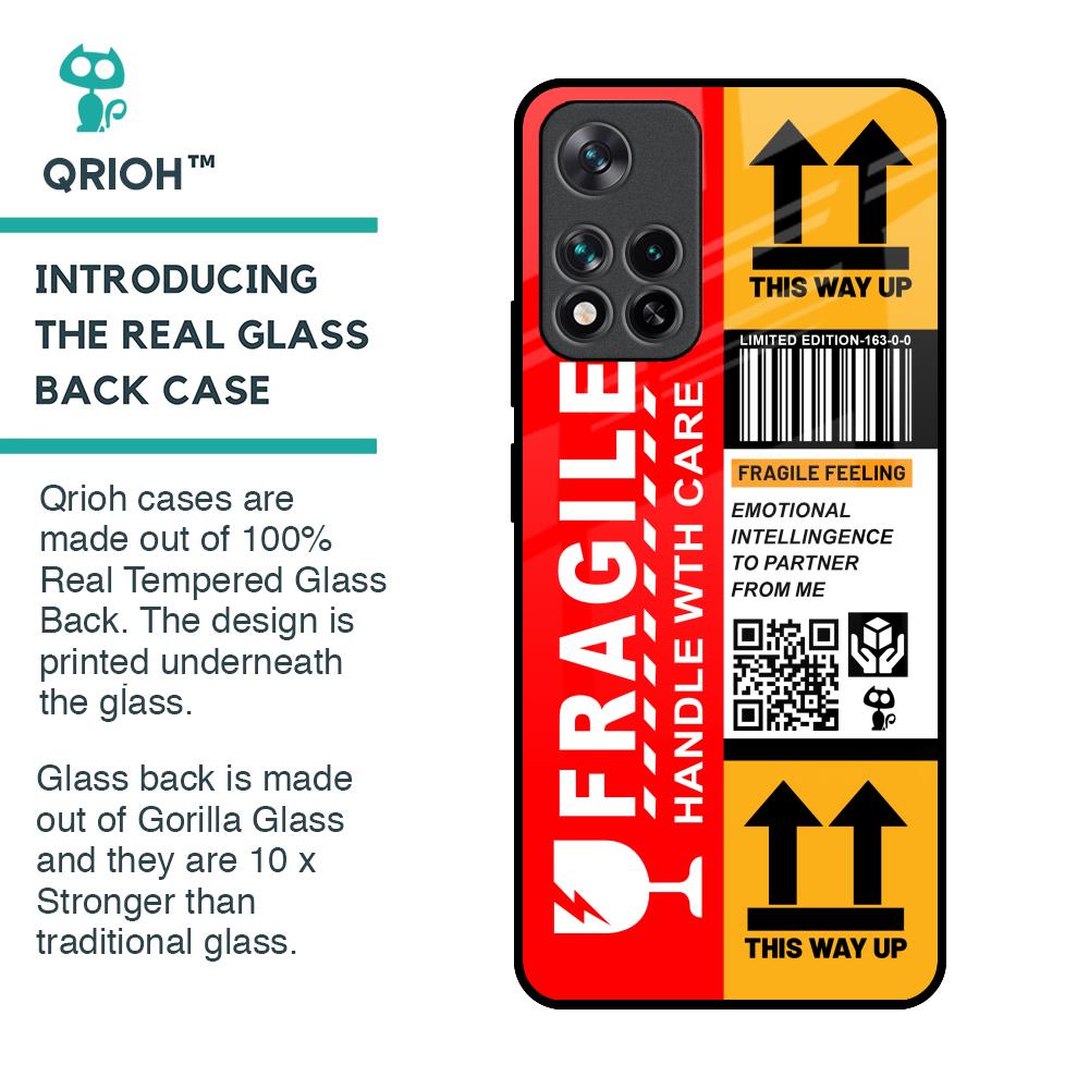Handle With Care Glass Case for Mi 11i