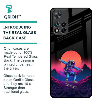 Retro Astronaut Glass Case for Mi 11i