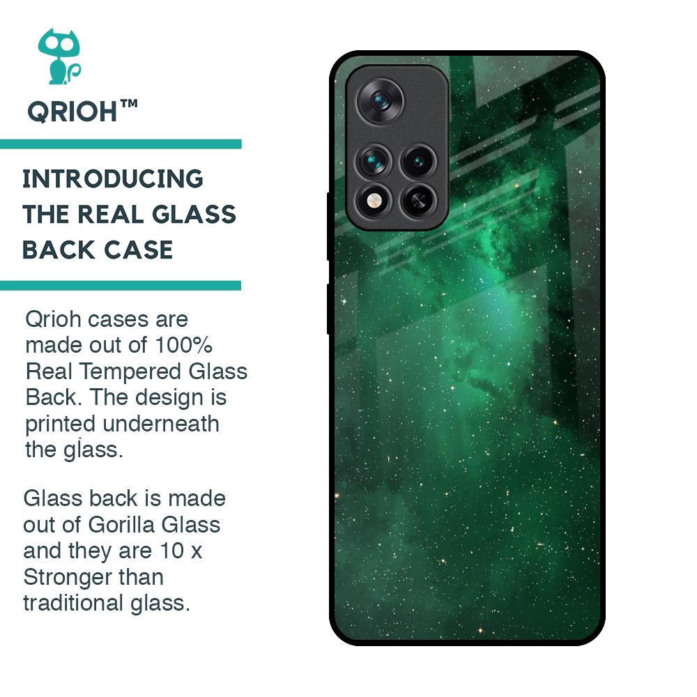 Emerald Firefly Glass Case For Mi 11i