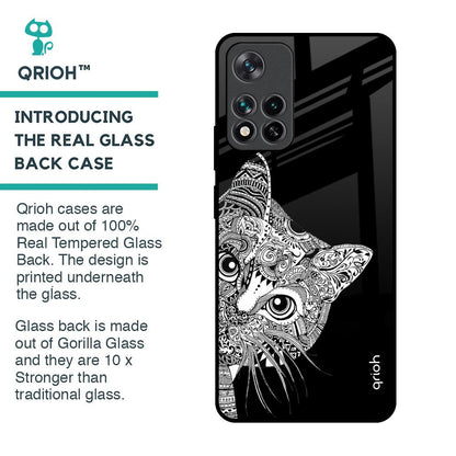 Kitten Mandala Glass Case for Mi 11i