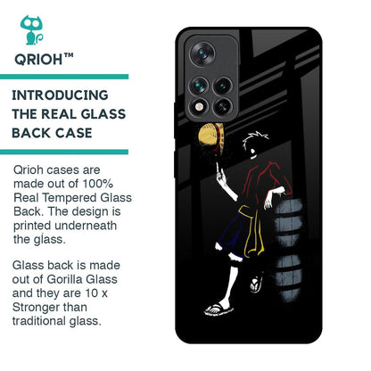 Luffy Line Art Glass Case for Mi 11i