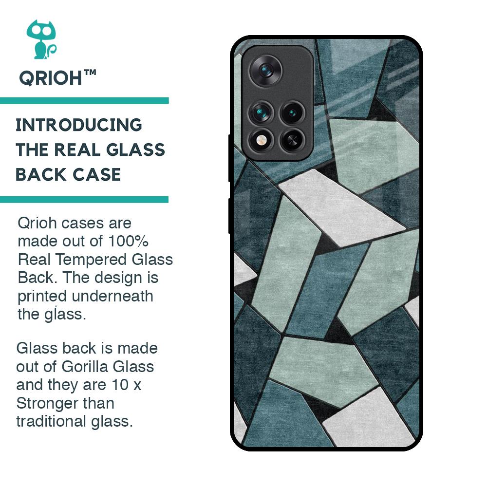 Abstact Tiles Glass Case for Mi 11i