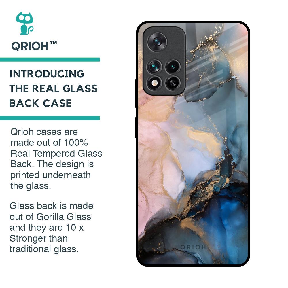 Marble Ink Abstract Glass Case for Mi 11i