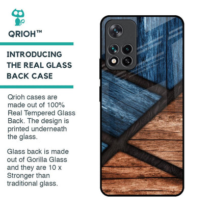 Wooden Tiles Glass Case for Mi 11i