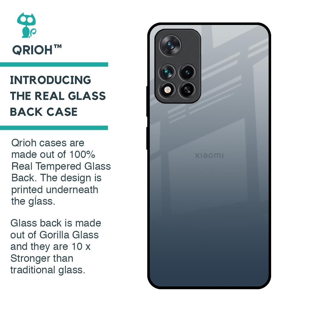 Smokey Grey Color Glass Case For Mi 11i