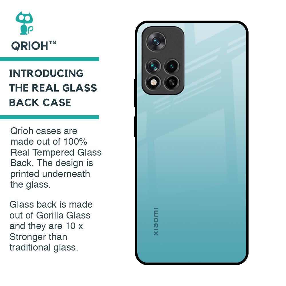 Arctic Blue Glass Case For Mi 11i