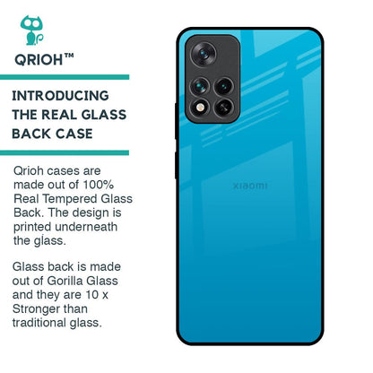Blue Aqua Glass Case for Mi 11i