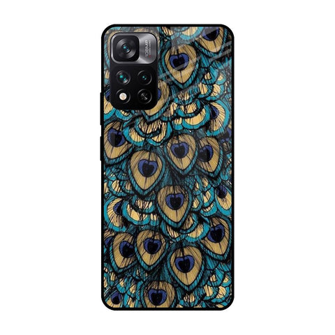 Peacock Feathers Mi 11i Glass Cases & Covers Online