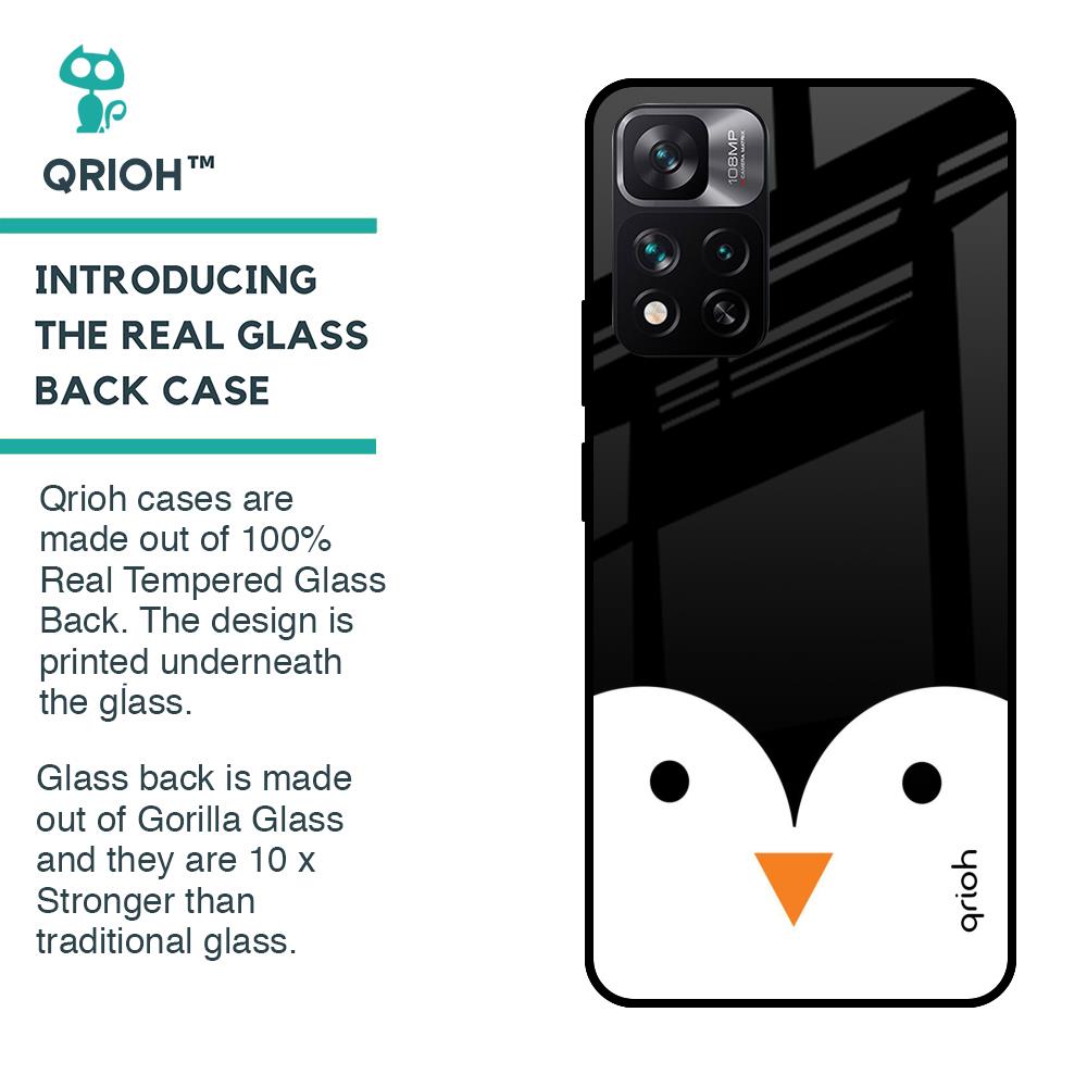 Cute Penguin Glass Case for Mi 11i