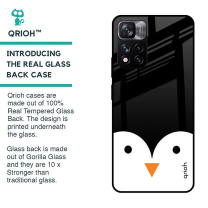 Cute Penguin Glass Case for Mi 11i