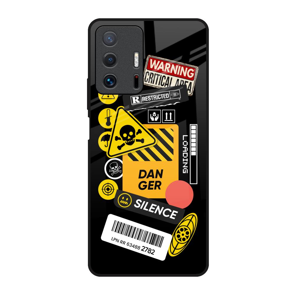 Danger Signs Mi 11T Pro 5G Glass Back Cover Online