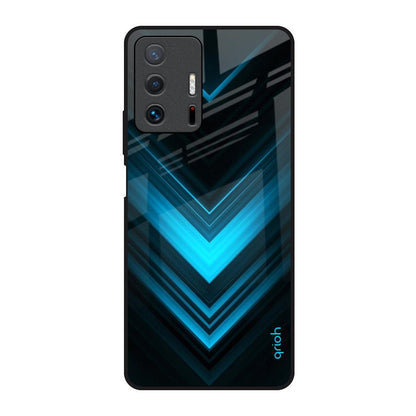 Vertical Blue Arrow Mi 11T Pro 5G Glass Back Cover Online