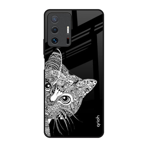 Kitten Mandala Mi 11T Pro 5G Glass Back Cover Online