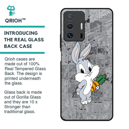 Cute Baby Bunny Glass Case for Mi 11T Pro 5G