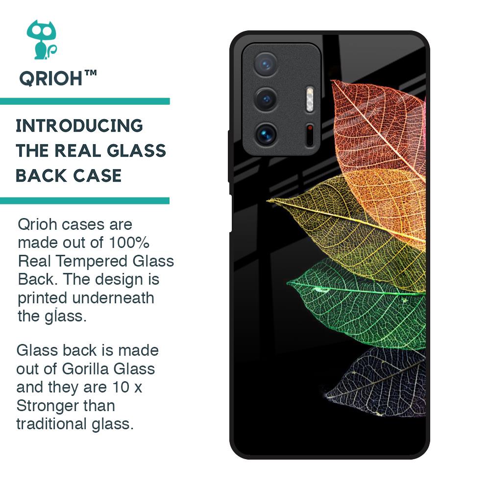 Colorful Leaves Glass Case for Mi 11T Pro 5G