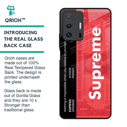 Supreme Ticket Glass Case for Mi 11T Pro 5G