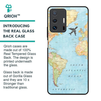 Travel Map Glass Case for Mi 11T Pro 5G