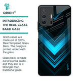 Vertical Blue Arrow Glass Case For Mi 11T Pro 5G