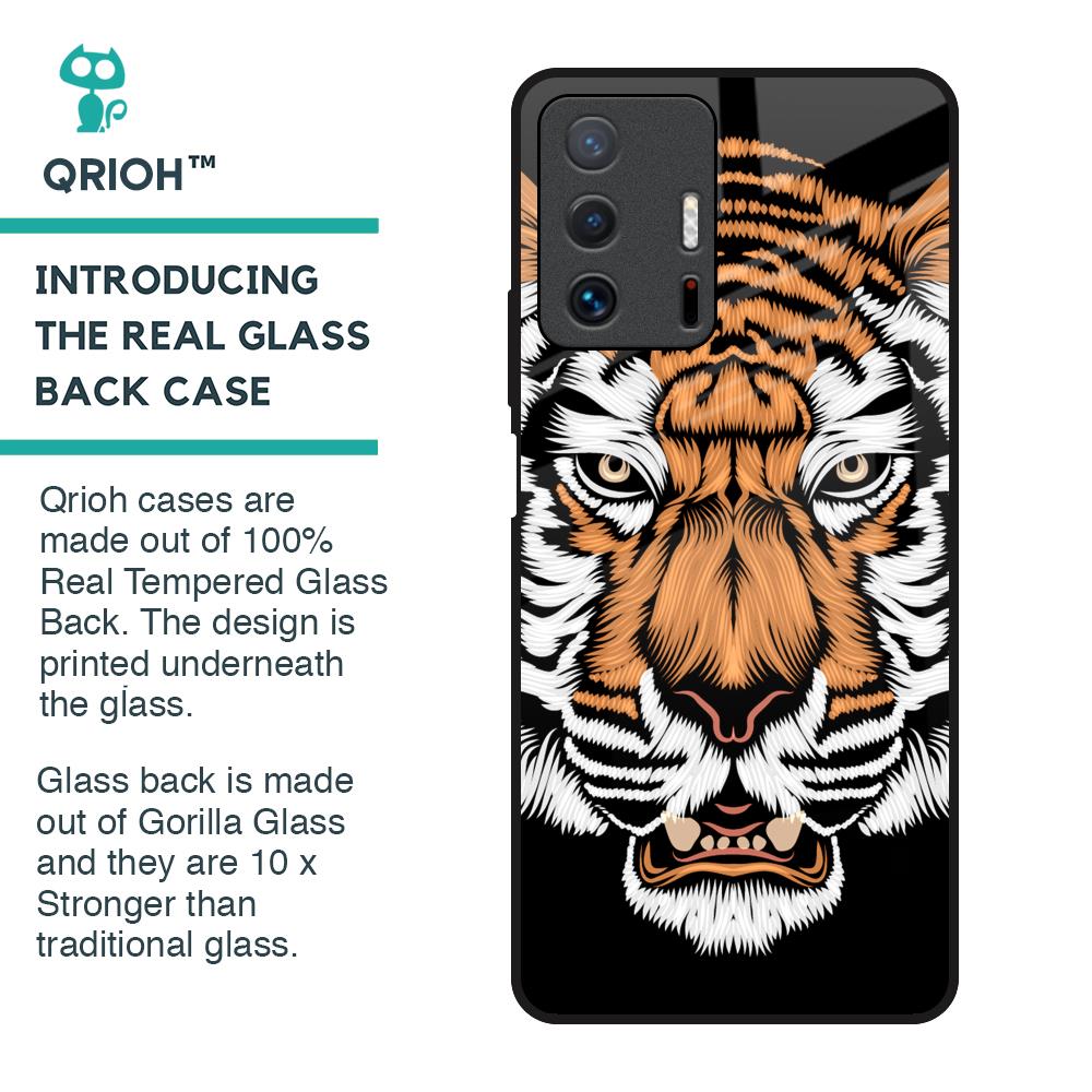 Angry Tiger Glass Case For Mi 11T Pro 5G