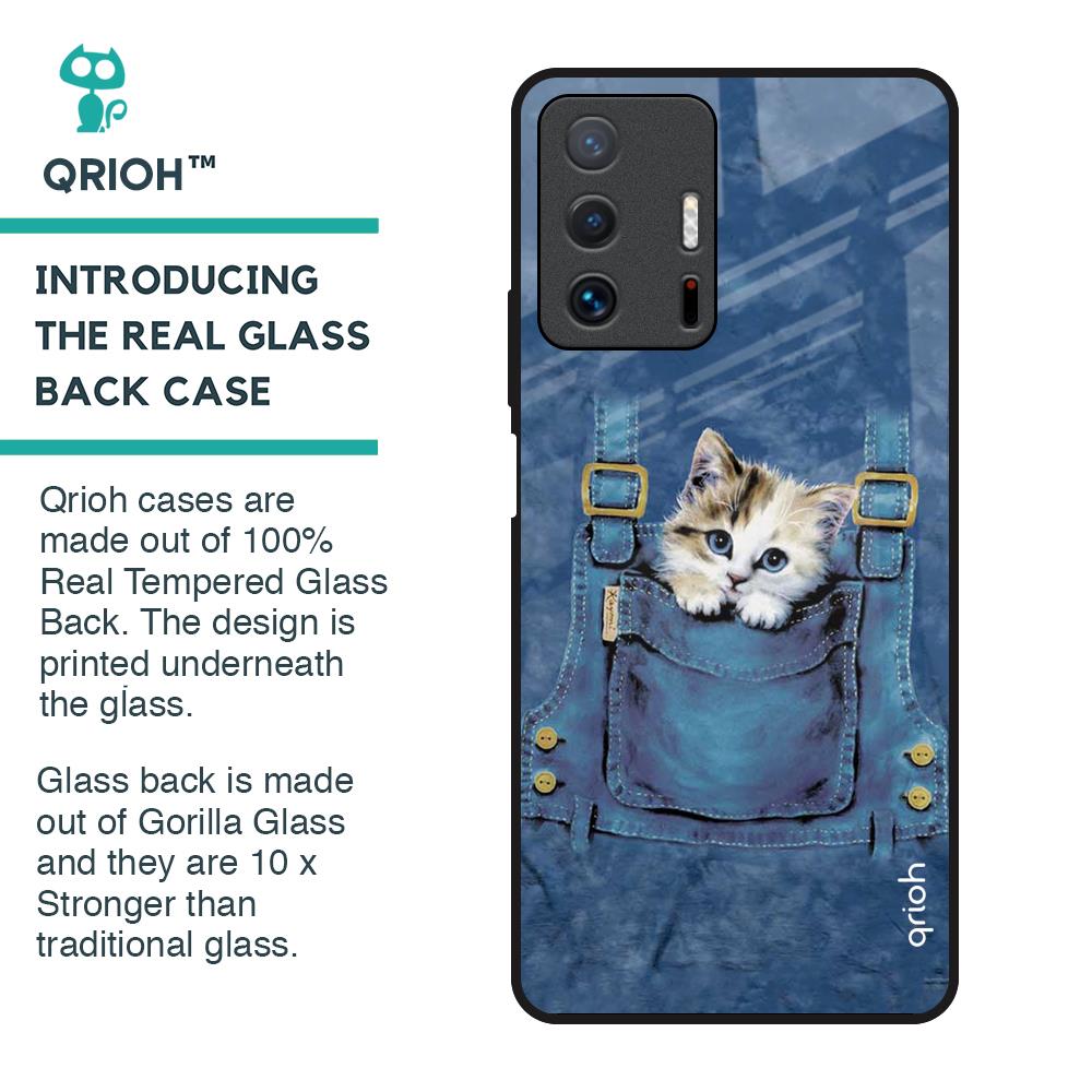 Kitty In Pocket Glass Case For Mi 11T Pro 5G