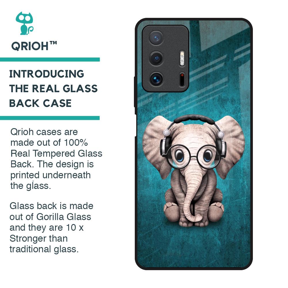 Adorable Baby Elephant Glass Case For Mi 11T Pro 5G