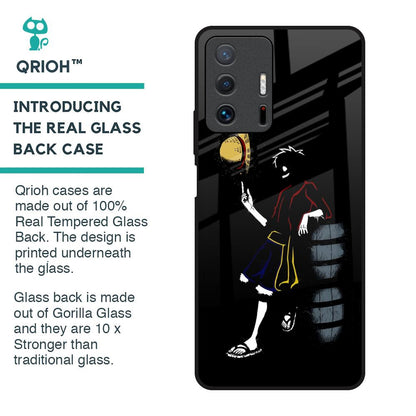 Luffy Line Art Glass Case for Mi 11T Pro 5G