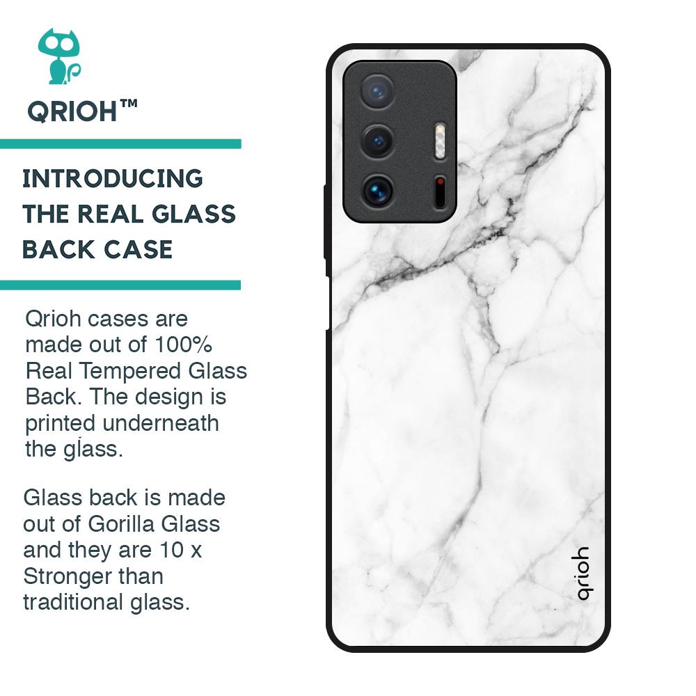 Modern White Marble Glass Case for Mi 11T Pro 5G