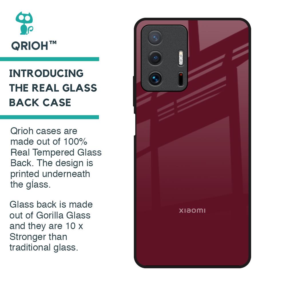Classic Burgundy Glass Case for Mi 11T Pro 5G