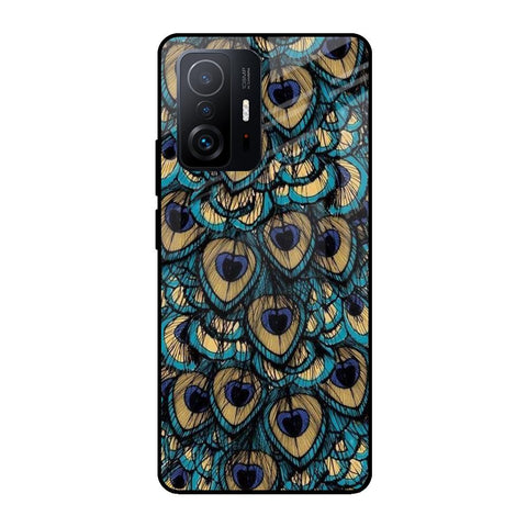 Peacock Feathers Mi 11T Pro 5G Glass Cases & Covers Online