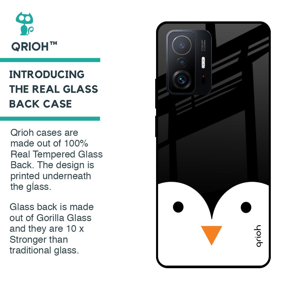 Cute Penguin Glass Case for Mi 11T Pro 5G
