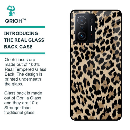 Leopard Seamless Glass Case For Mi 11T Pro 5G