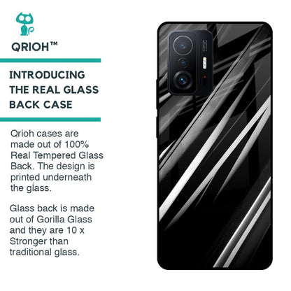 Black & Grey Gradient Glass Case For Mi 11T Pro 5G