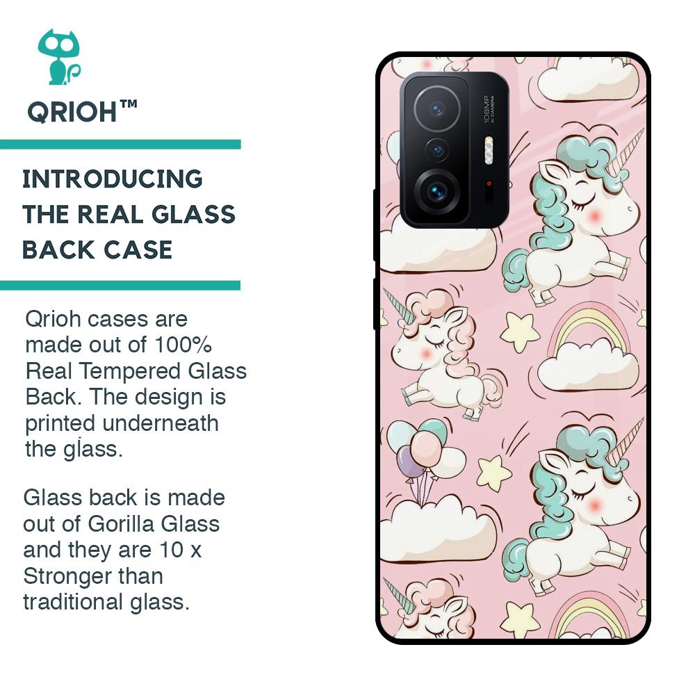 Balloon Unicorn Glass case for Mi 11T Pro 5G