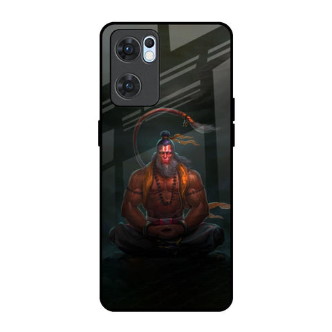 Lord Hanuman Animated Oppo Reno7 5G Glass Back Cover Online