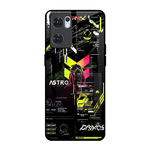 Astro Glitch Oppo Reno7 5G Glass Back Cover Online