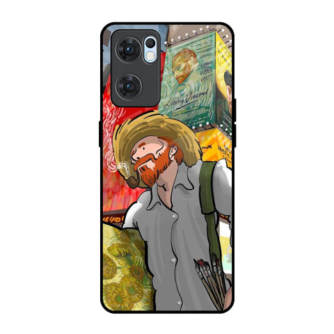 Loving Vincent Oppo Reno7 5G Glass Back Cover Online