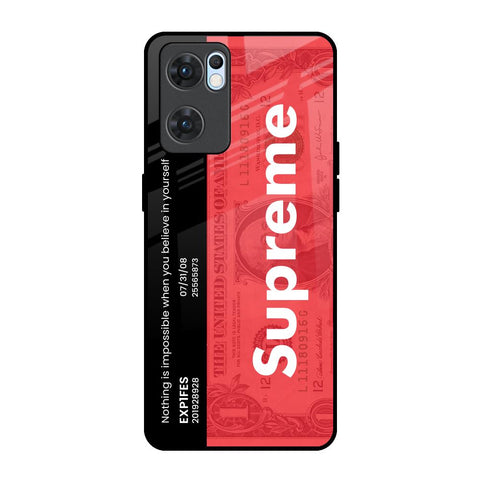 Supreme Ticket Oppo Reno7 5G Glass Back Cover Online
