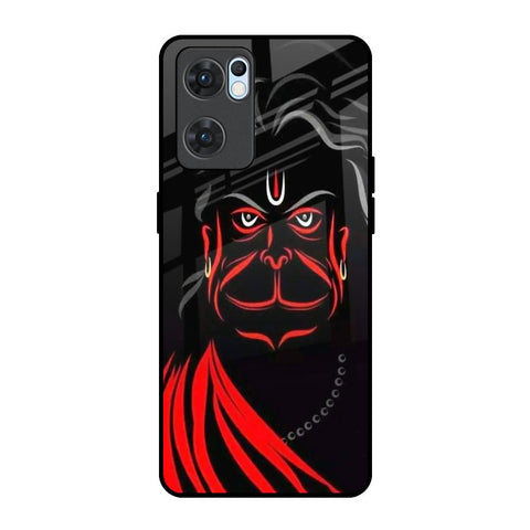 Lord Hanuman Oppo Reno7 5G Glass Back Cover Online