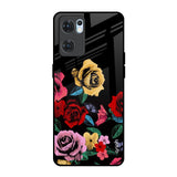 Floral Decorative Oppo Reno7 5G Glass Back Cover Online
