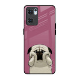 Funny Pug Face Oppo Reno7 5G Glass Back Cover Online