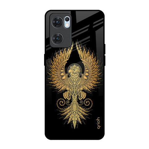 Mythical Phoenix Art Oppo Reno7 5G Glass Back Cover Online