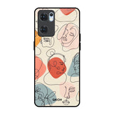 Abstract Faces Oppo Reno7 5G Glass Back Cover Online