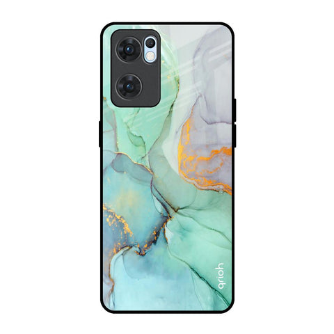 Green Marble Oppo Reno7 5G Glass Back Cover Online