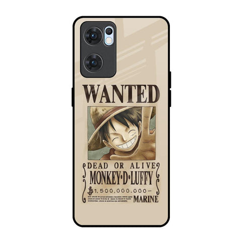 Luffy Wanted Oppo Reno7 5G Glass Back Cover Online