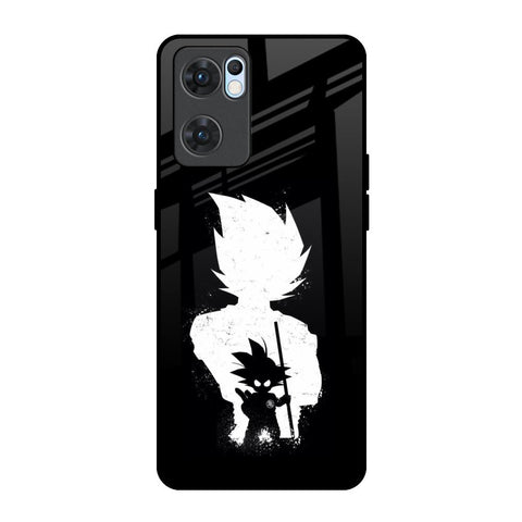 Monochrome Goku Oppo Reno7 5G Glass Back Cover Online