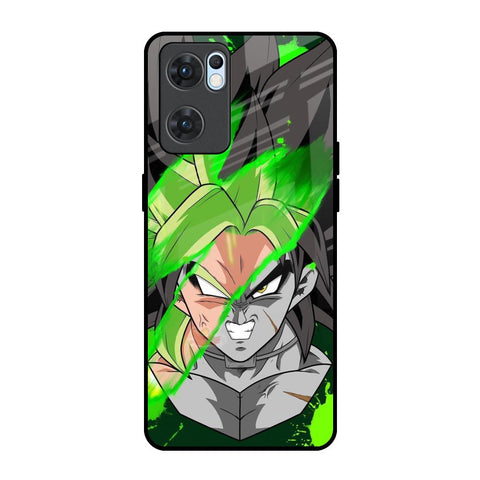 Anime Green Splash Oppo Reno7 5G Glass Back Cover Online